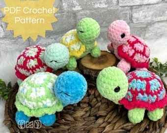 PDF No Sew Turtle Crochet Pattern. Amigurumi Mini Sea Turtle Squishy Doll. Crochet Turtle Pattern. Ami Plush Softie Animal Pattern