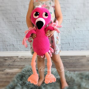 PDF Flamingo Crochet Doll Pattern. "Francesca" Flamingo Amigurumi Softie. Bird Plush Pattern from Cuddle Buddy Collection image 3
