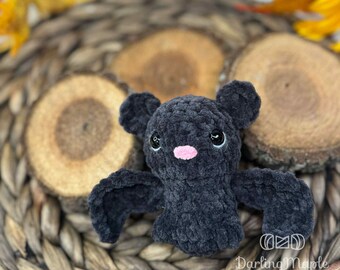 PDF No-Sew Crochet Mini Bat Pattern. Small Jelly Bean Amigurumi. Cute Easy Bat Toy for Halloween. Animal Stuffie