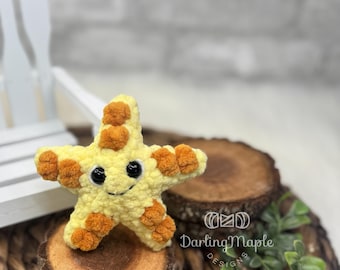 PDF No-Sew Starfish Crochet Pattern. Ocean Amigurumi. Cute Mini Plush. Tropical Sea Creature. Beach Reef Animal Stuffie Jelly Bean