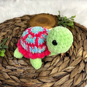 No-Sew Crochet Pattern - Mini Squishy Turtle / Crochet Turtle Pattern / Amigurumi / Softies / Turtle Plush