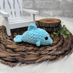 PDF No-Sew Dolphin Crochet Pattern. Small Sea Creature Amigurumi. Cute Tiny Fish Plush. Animal Stuffie. Jelly Bean Collection