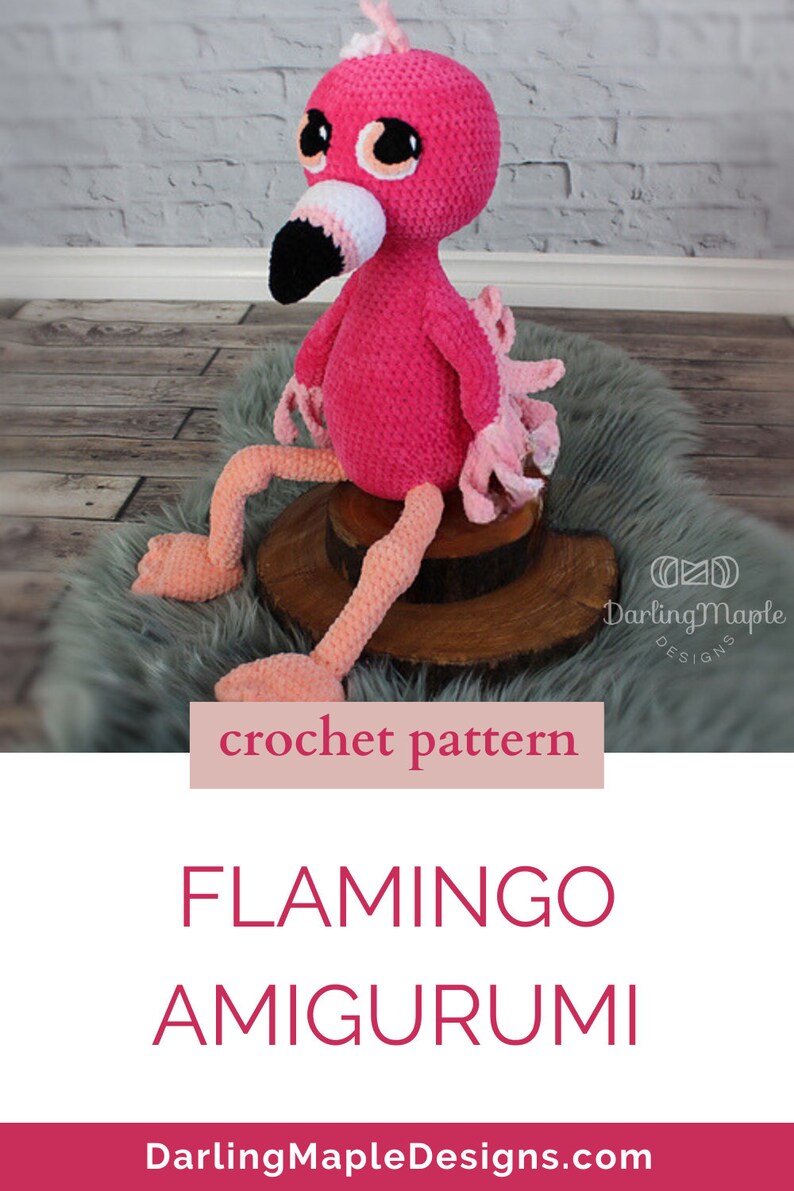 PDF Flamingo Crochet Doll Pattern. "Francesca" Flamingo Amigurumi Softie. Bird Plush Pattern from Cuddle Buddy Collection image 10