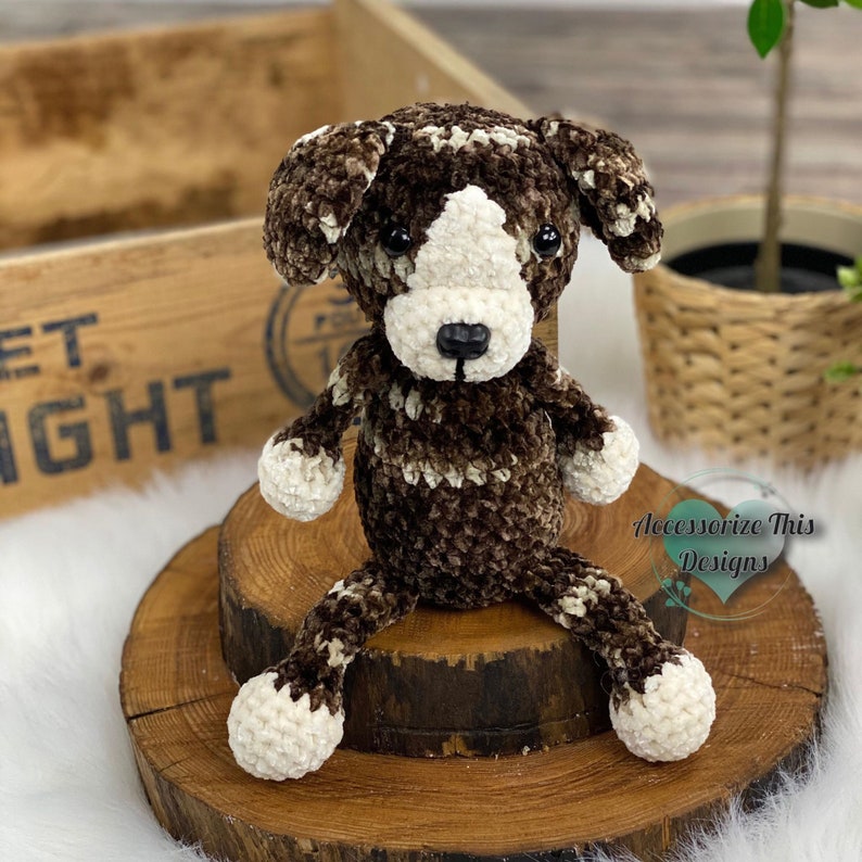 Crochet Pattern: Flip Flop Puppy / Dog / Pup / Amigurumi/ Stuffy/ Softie/ Animal / Pet image 1