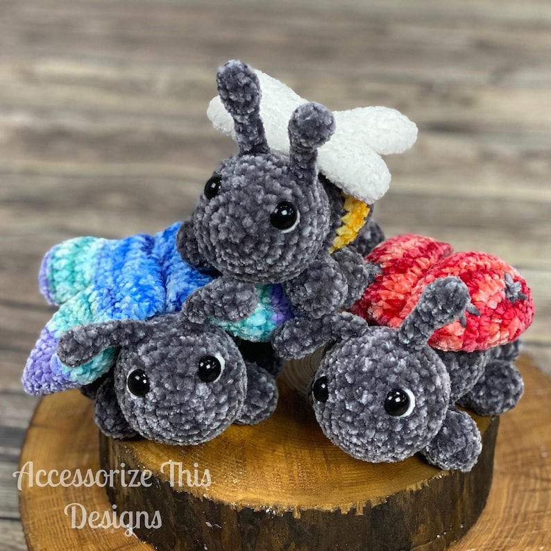 Crochet Pattern: Pocket Pal Ladybug / Insect / Bug/ Amigurumi/ Stuffy/ Softie/ Animal image 6