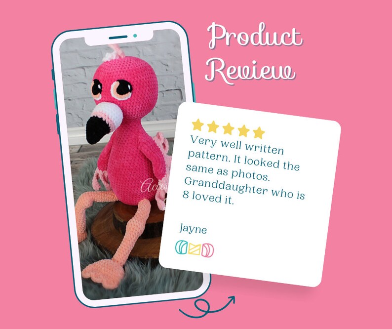 PDF Flamingo Crochet Doll Pattern. "Francesca" Flamingo Amigurumi Softie. Bird Plush Pattern from Cuddle Buddy Collection image 7
