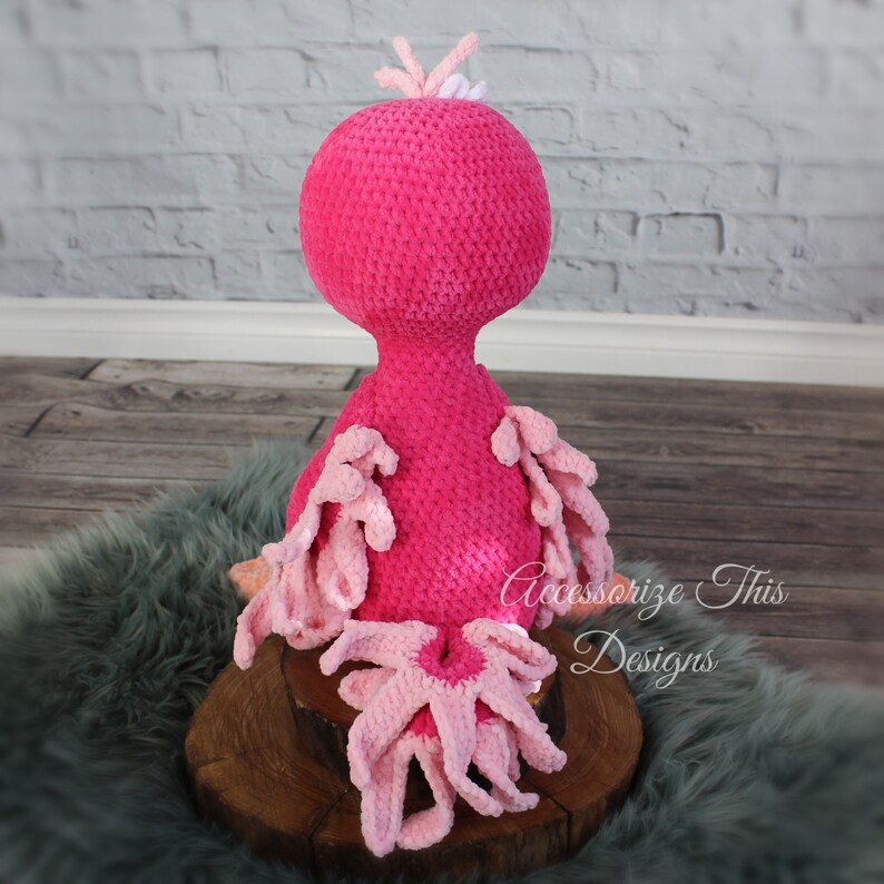PDF Flamingo Crochet Doll Pattern. "Francesca" Flamingo Amigurumi Softie. Bird Plush Pattern from Cuddle Buddy Collection image 2