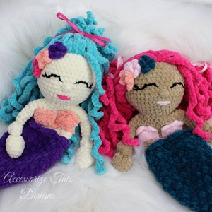 Crochet Pattern:Mermaid Ragdoll Lovey/ Amigurumi/ Stuffy/ Softie/ doll image 4