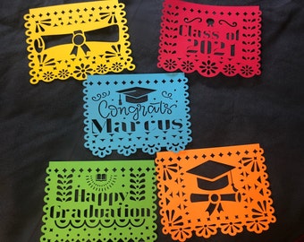 for Birthday papel picado mini banners with dowels like inspiration photo Custom long flags 14 pieces