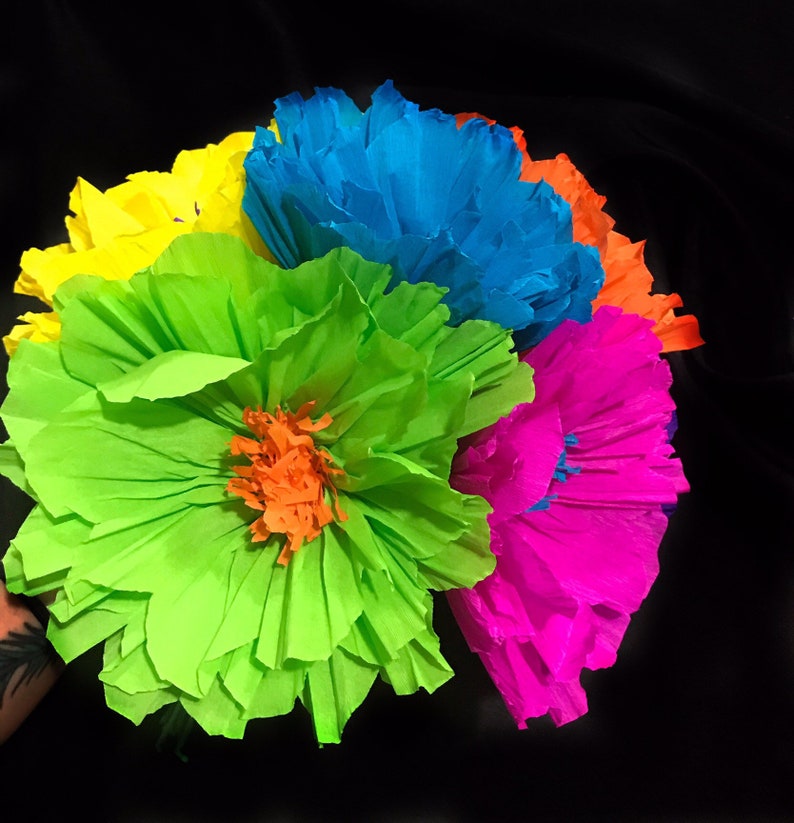 Extra LARGE Crepe Paper Flowers Fiesta Paper Flowers Mexican Etsy