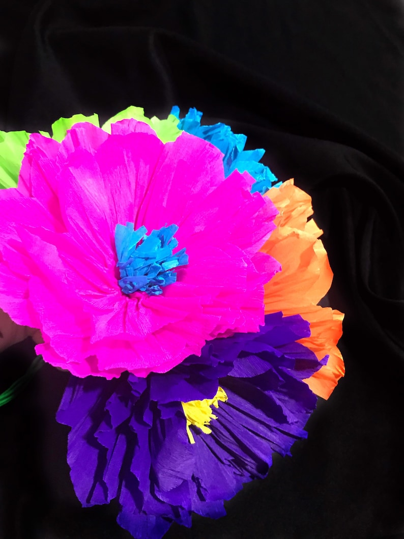 Extra LARGE Crepe Paper Flowers Fiesta Paper Flowers Mexican Etsy