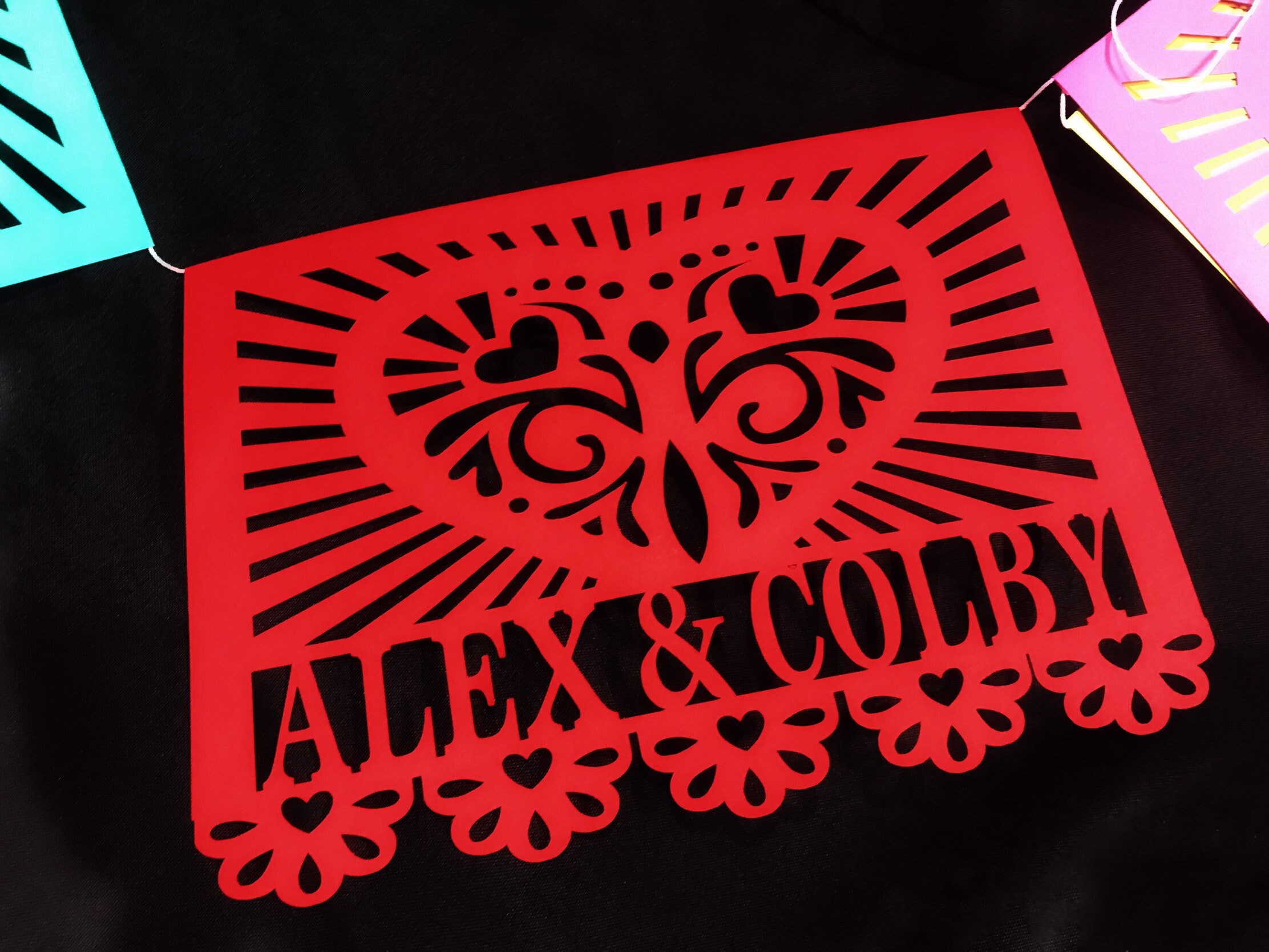 Customized Sacred Heart Papel Picado Banner Mexican Paper Etsy