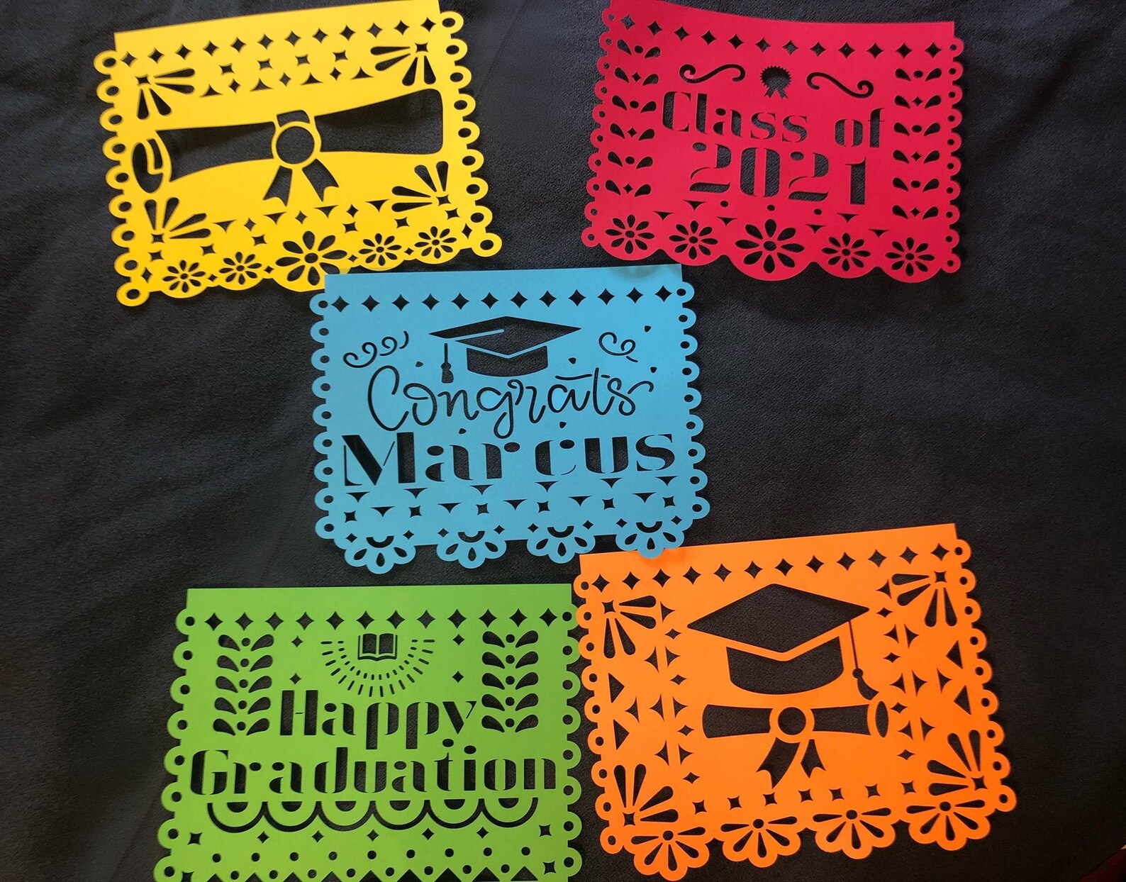 Custom Graduation Banner Custom Papel Picado Mexican Etsy