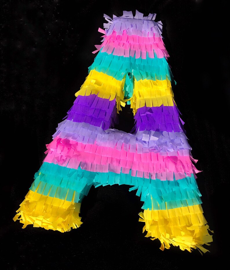Letter Pinata Choose Your Colors Solid Color or stripes Etsy