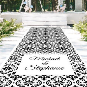 Spanish Tile Wedding Aisle Runner: Custom Ceremony Decor