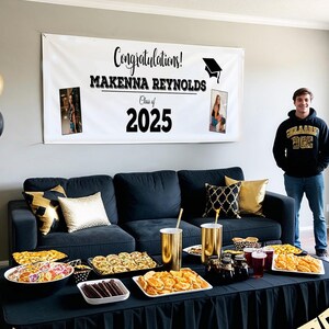 2025 Graduation Sign, Custom Graduation Banner, Graduation Party Decorations, Graduation Backdrop,  Class of 2025, Diploma