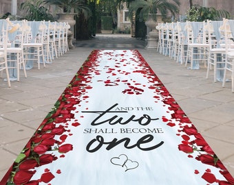 Wedding Aisle Runner, Custom Aisle Runner, Aisle Runner,  Wedding Decor, Rustic Wedding, Wedding Signage, Wedding Ceremony,  Red Roses