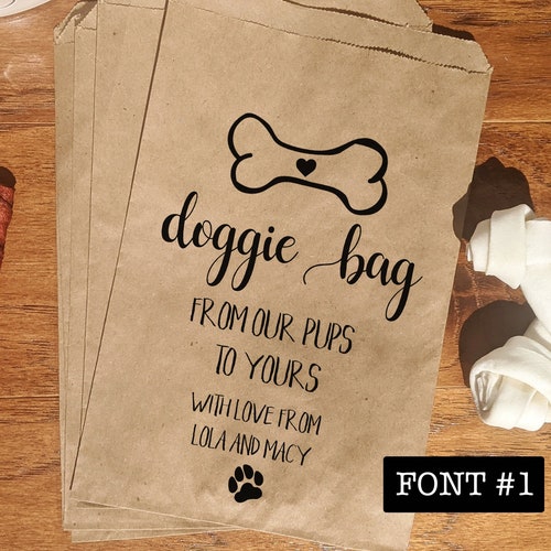 Wedding Doggie Bags Doggie Bags Dog Treat Bags for Wedding Etsy