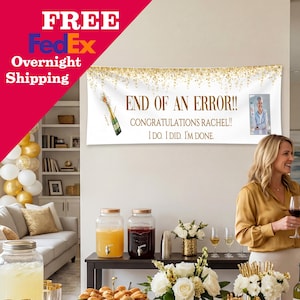 Divorce Party Banner: End of an Error, New Beginnings