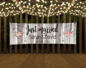 Custom Wedding Banner, Wedding sign, Engagement party, Wedding Banner, Wedding Decor, Just Married, Bridal Shower, Wedding Backdrop