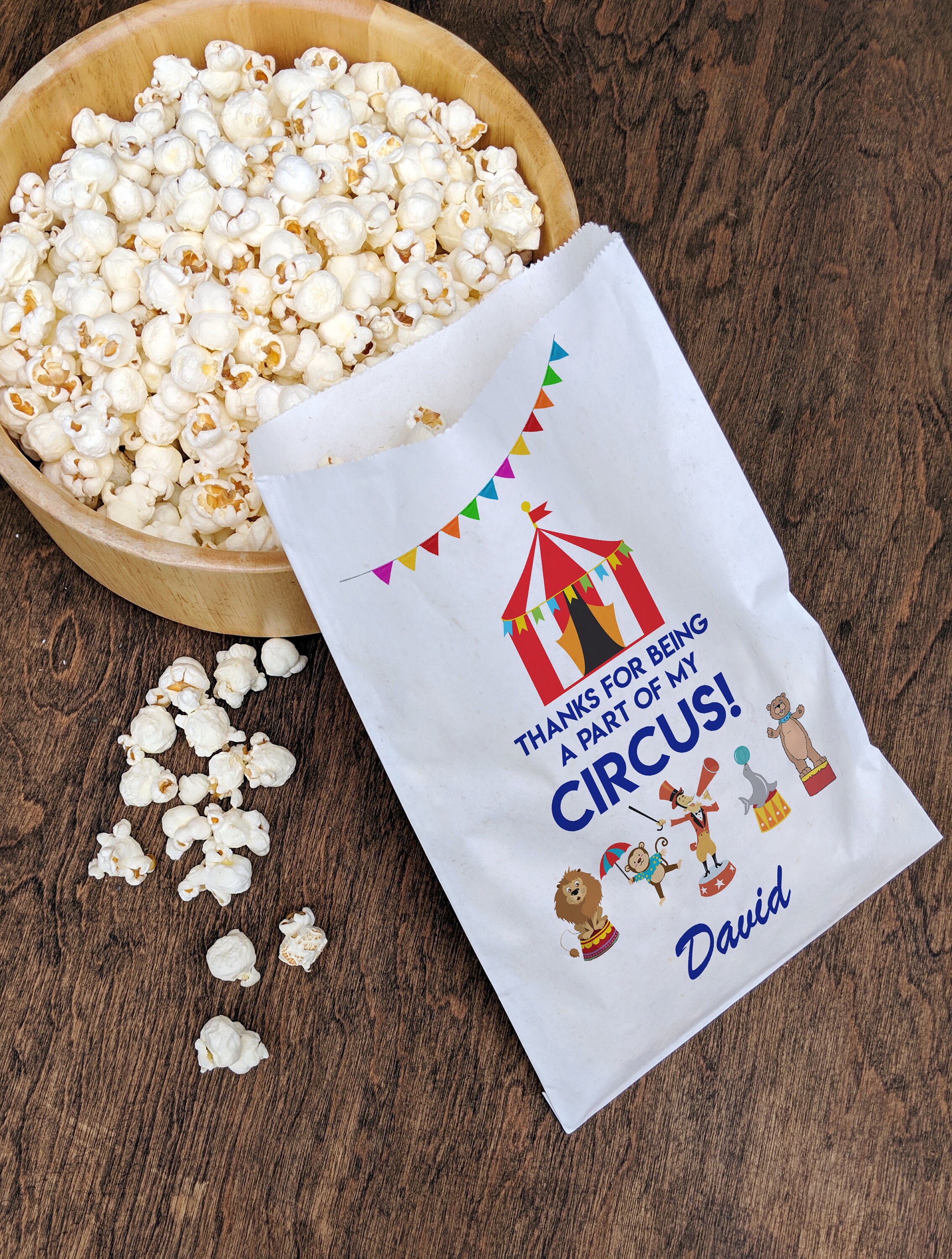 Circus Party Favor Circus Theme Favor Bag Carnival Party Etsy