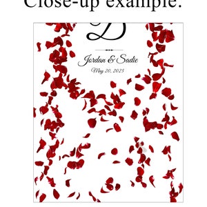 Red Roses Aisle Runner, Custom Aisle Runner, Wedding Ideas, Wedding Decor, Rose Wedding, Wedding Gift, Wedding Ceremony, Big Red Roses image 3