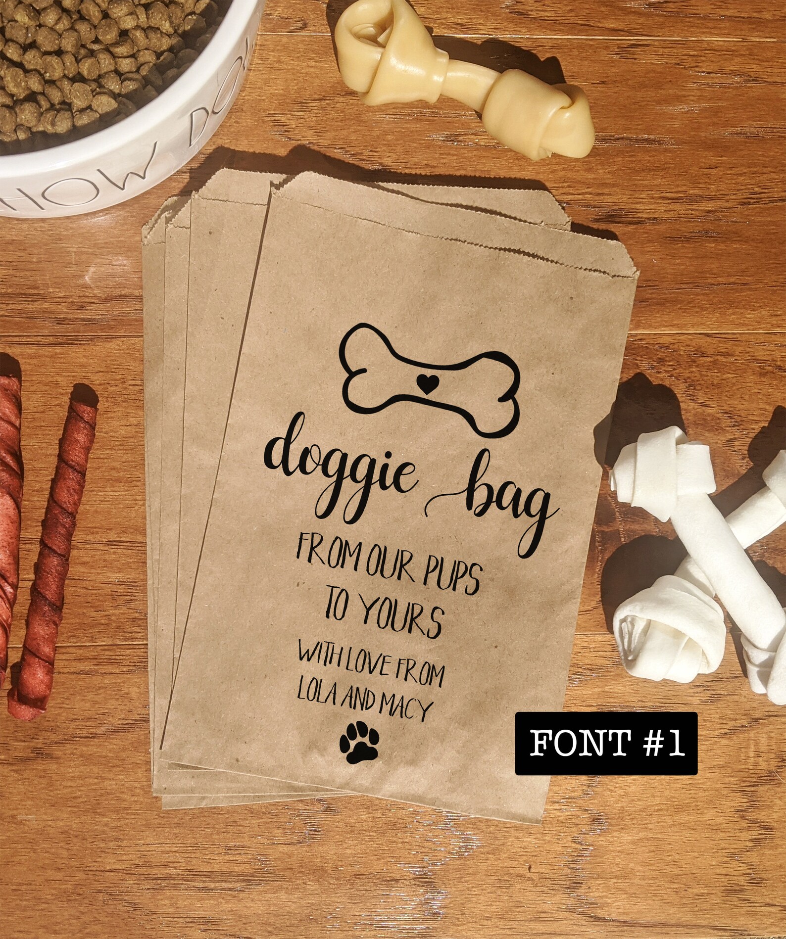 Doggie Favor Bags Wedding Favor Doggie Bag Doggie Bag Dog Etsy