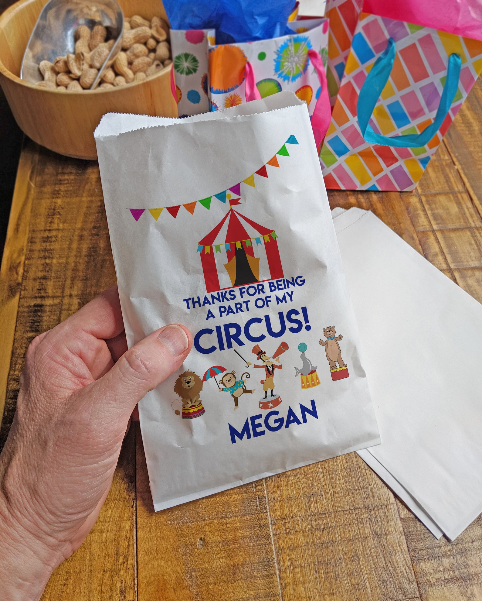 Circus Party Favor Circus Theme Favor Bag Carnival Party Etsy