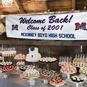 High School Reunion Banner,  College Reunion, Class of 2001, Class of 1996, Class Reunion, Booster Club, Reunion Party, Class Reunion Prop