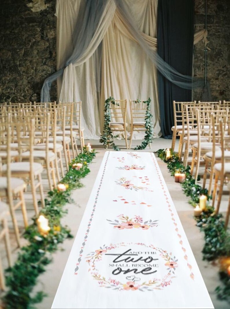 Floral Wedding Aisle Runner Custom Runner Aisle Runner DIY Etsy