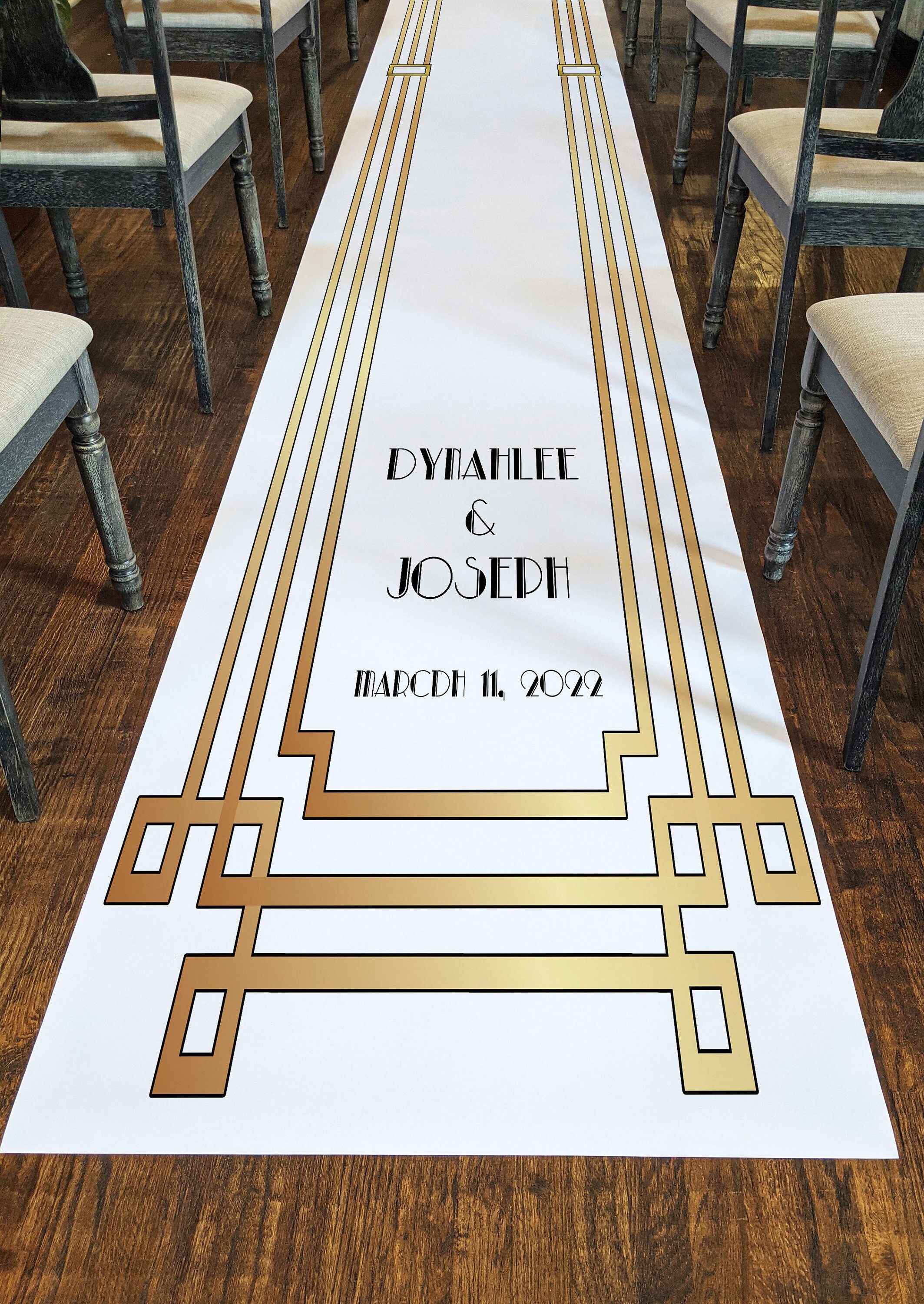 Great Gatsby Wedding Aisle Runner Custom Aisle Runner Aisle Etsy
