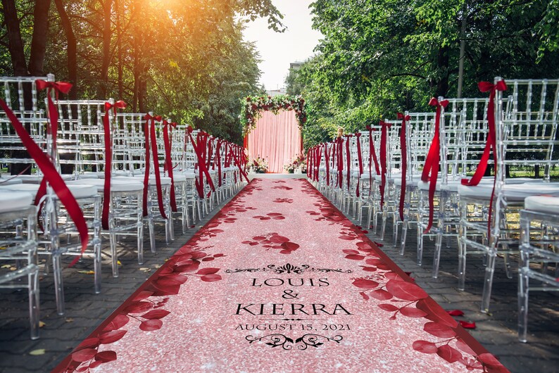 Rose Gold Wedding Aisle Runner Custom Aisle Runner Aisle Etsy