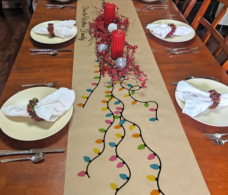 Christmas Table Runner Christmas Table Decor Holiday Decor Etsy