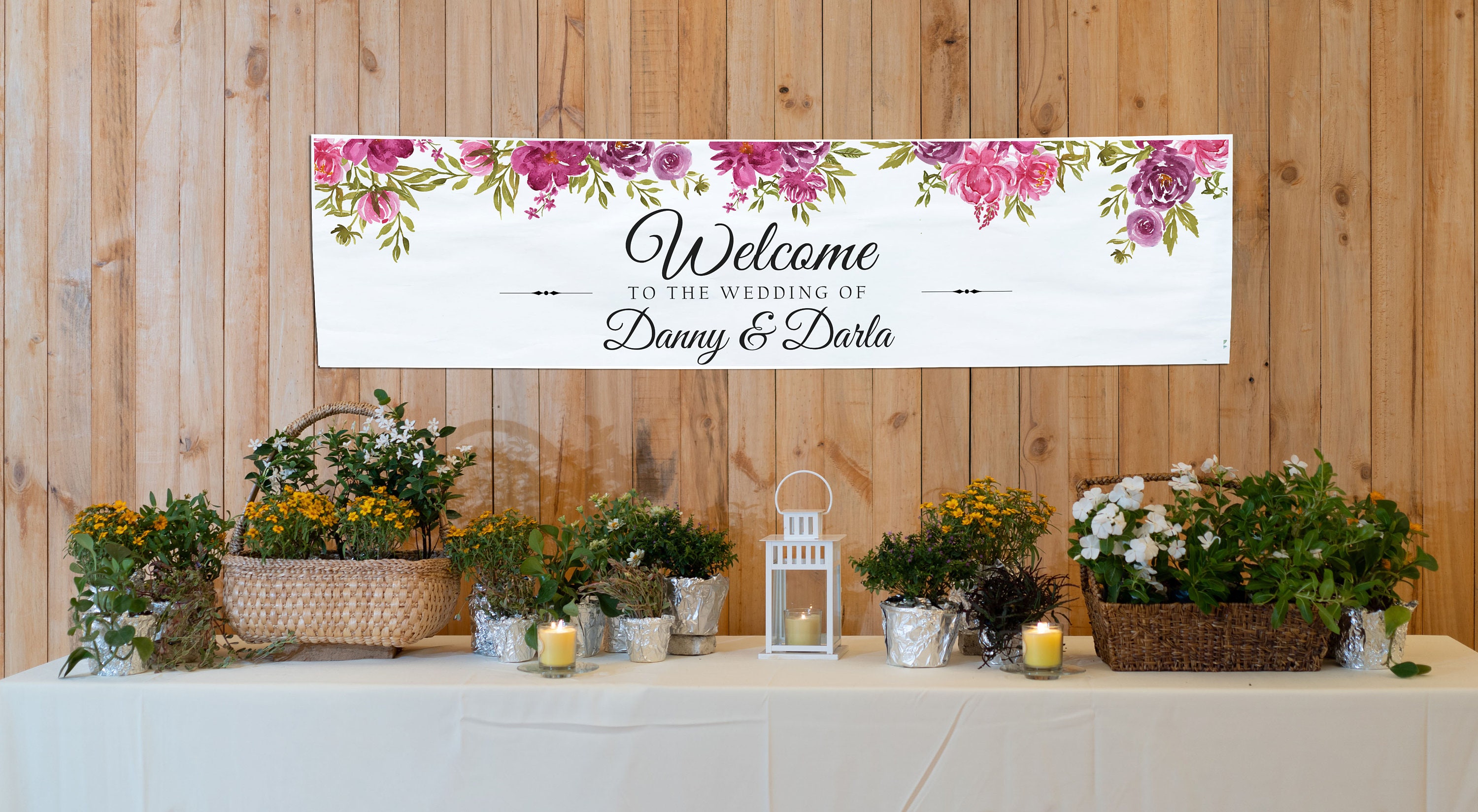 Wedding Welcome Banner Wedding Sign Engagement Party Wedding