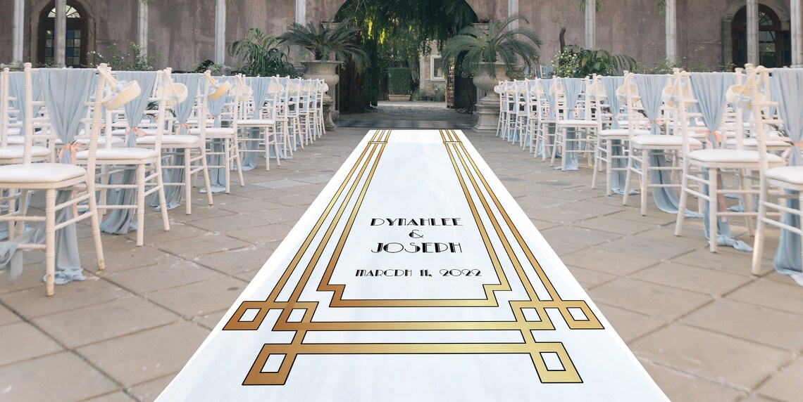Great Gatsby Wedding Aisle Runner Custom Aisle Runner Aisle Etsy