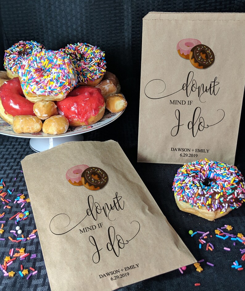Wedding Donut Bags Favor Bags Donut Mind If I Do Wedding Etsy