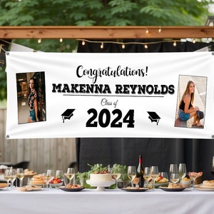 2024 Graduation Sign, Custom Graduation Banner, Graduation Party Decorations, Graduation Backdrop,  Class of 2024, Class of 2024, Diploma