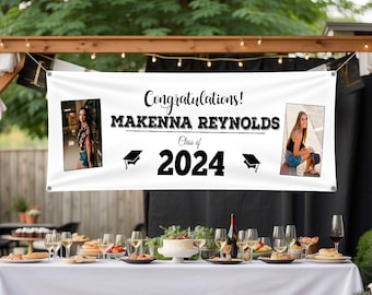 2024 Graduation Sign, Custom Graduation Banner, Graduation Party Decorations, Graduation Backdrop,  Class of 2024, Class of 2024, Diploma