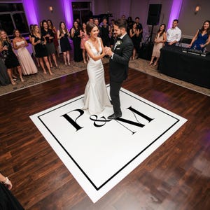 Custom Monogram Dance Floor Wrap: Wedding Reception Decoration