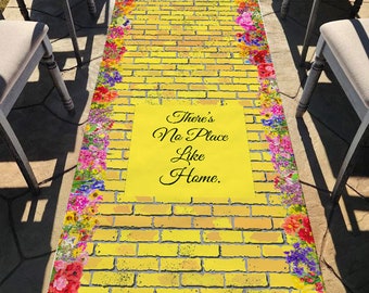 Yellow Brick Road Aisle Runner, Emerald City, Outdoor Wedding, Wizard of Oz Party, Wedding,  Rustic Wedding, Yellow Brick 1