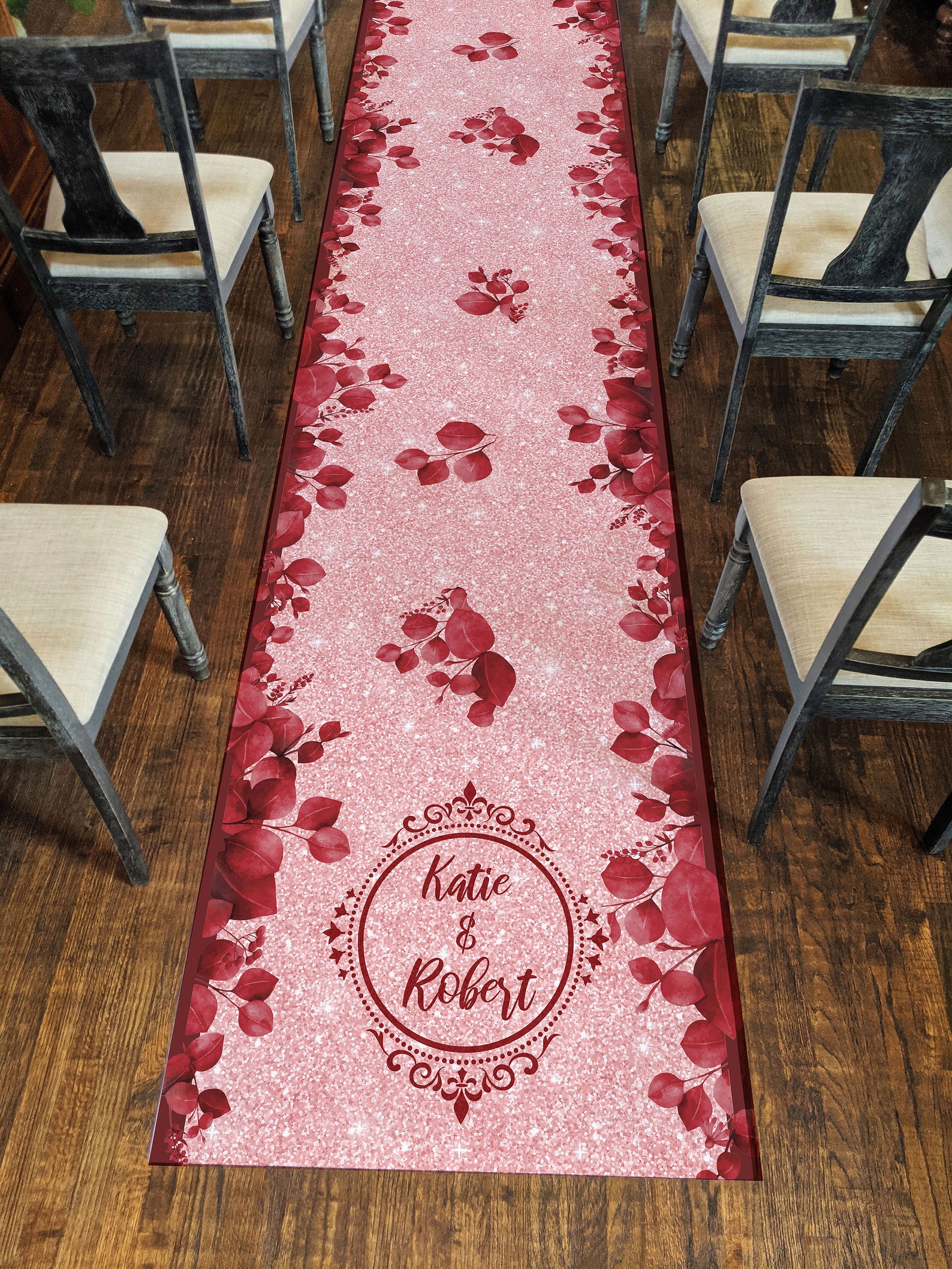 Rose Gold Wedding Aisle Runner Custom Aisle Runner Aisle Etsy