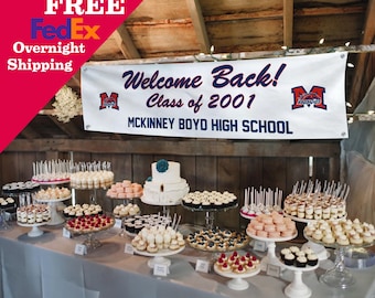 Customizable High School Reunion Banner: Class Reunion Party Decor