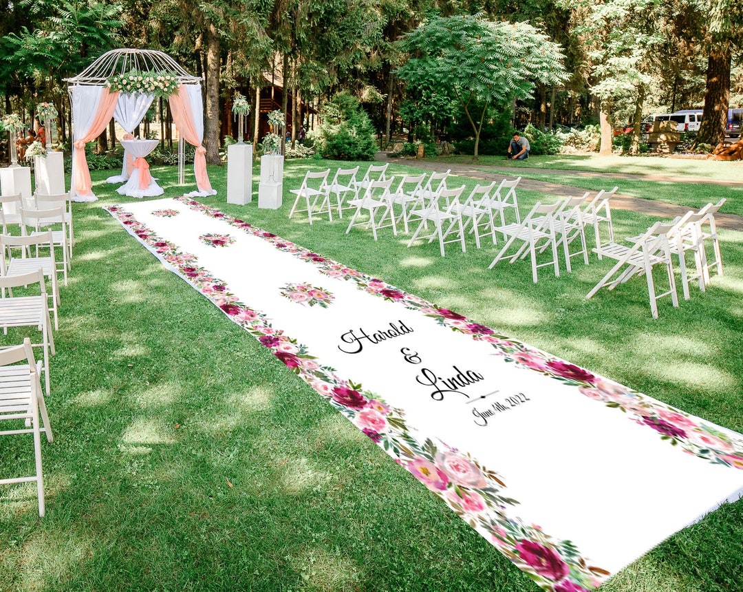 Pink Wedding Aisle Runner, Custom Aisle Runner, Aisle Runner