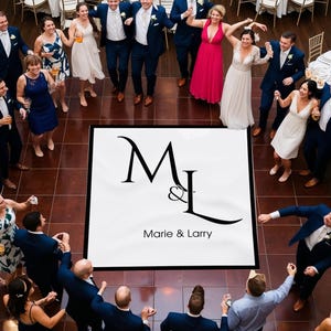 Custom Monogram Dance Floor Decal: Wedding Reception Decor