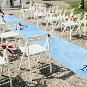 Blue Watercolor Aisle Runner, Custom Aisle Runner, Birthday Decor, Wedding Decor, Wedding Signage, Wedding Ceremony,  Blue Wedding