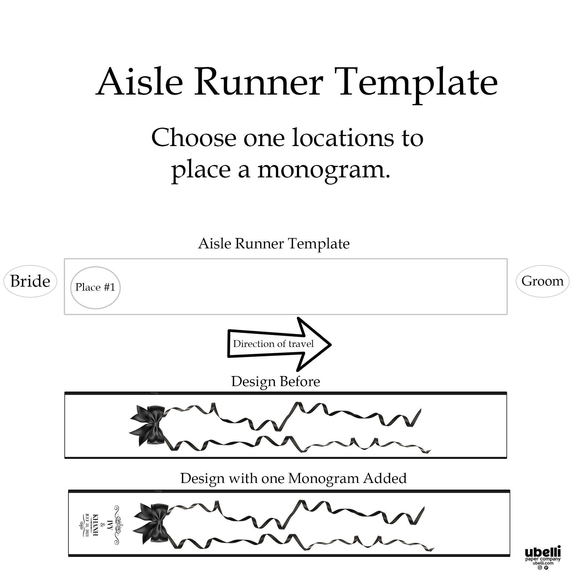 Black Ribbon Aisle Runner Custom Aisle Runner Aisle Runner Etsy