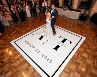 Monogram Dance Floor Decal: Custom Wedding Vinyl Decoration