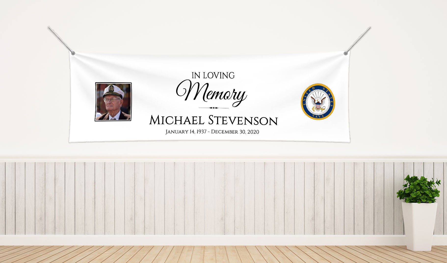 Funeral Banner Memorial Banner in Memorium. Celebration of Etsy