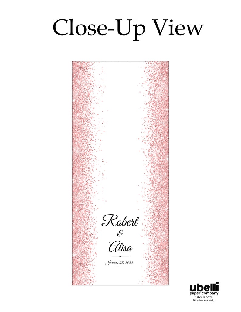 Rose Gold Glitter Wedding Aisle Runner Custom Aisle Runner Etsy