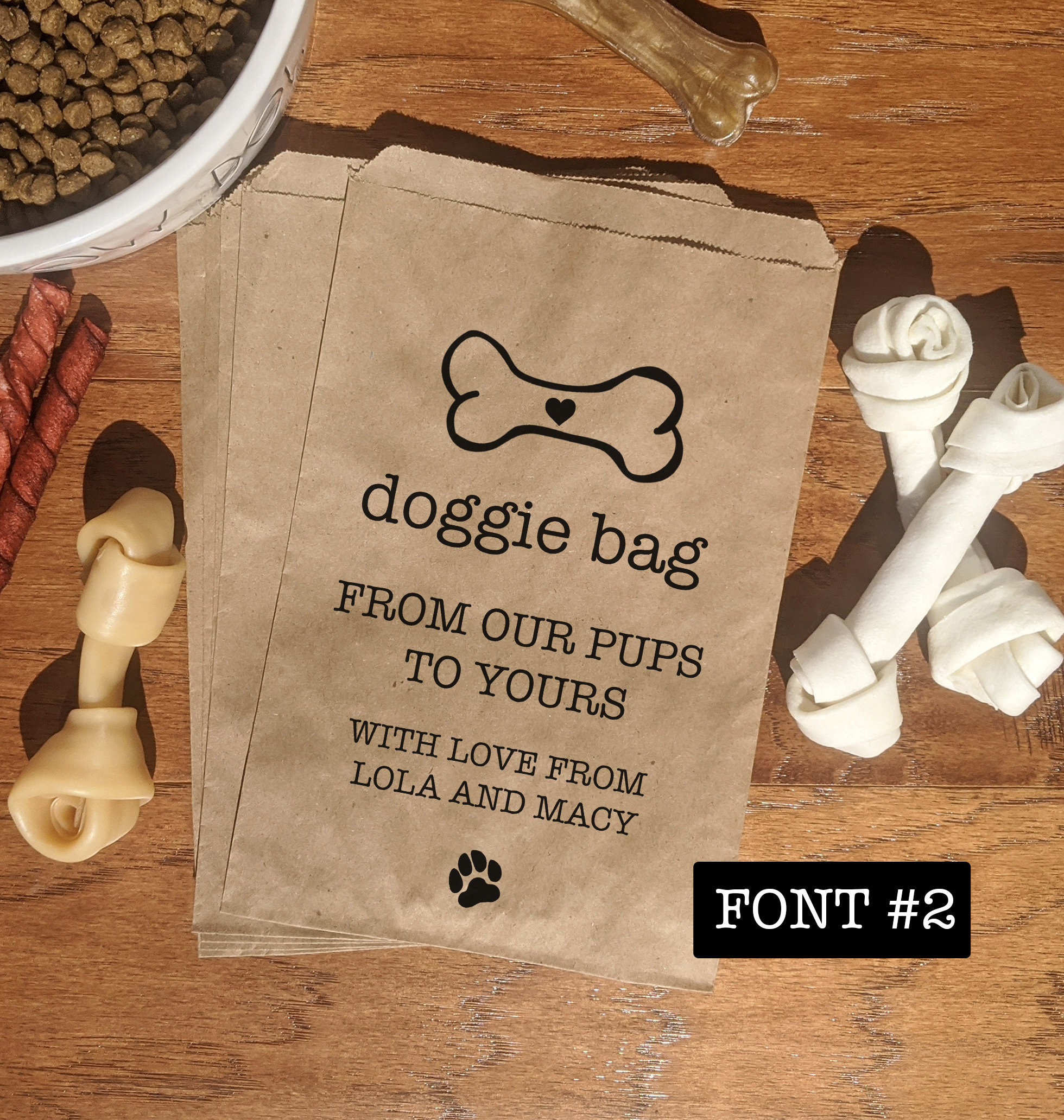 Doggie Favor Bags Wedding Favor Doggie Bag Doggie Bag Dog Etsy